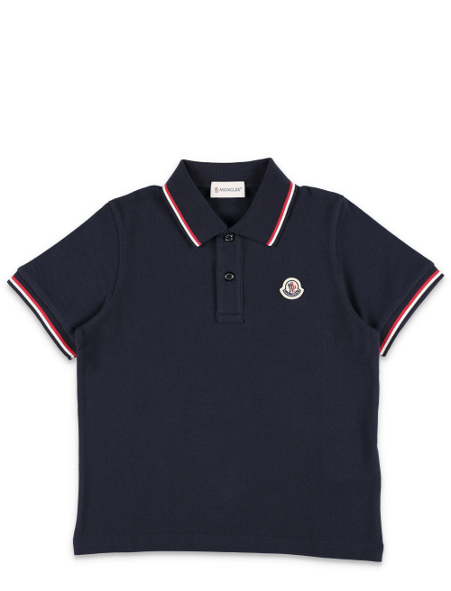 Kid - Tricolour-trimmed cotton piquet polo shirt - Kids | Spazio Pritelli