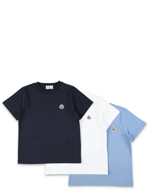 Kid - Three pack logo patch cotton t-shirt - T-shirt | Spazio Pritelli
