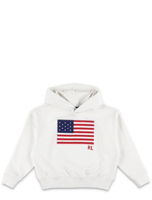 Kid - Flag french terry hoodie - Girl Apparel | Spazio Pritelli