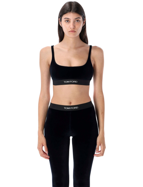 Stretch velvet bralette - Top | Spazio Pritelli