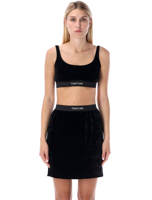 Stretch velvet bralette - Top | Spazio Pritelli