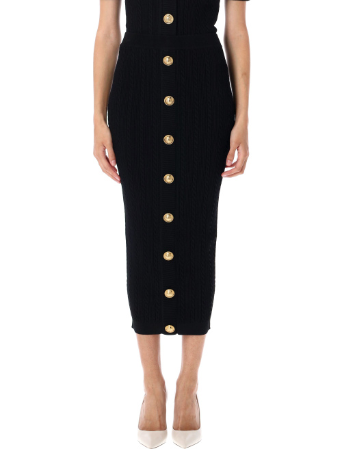Ribbed and cable-knit midi skirt - Midi skirt | Spazio Pritelli