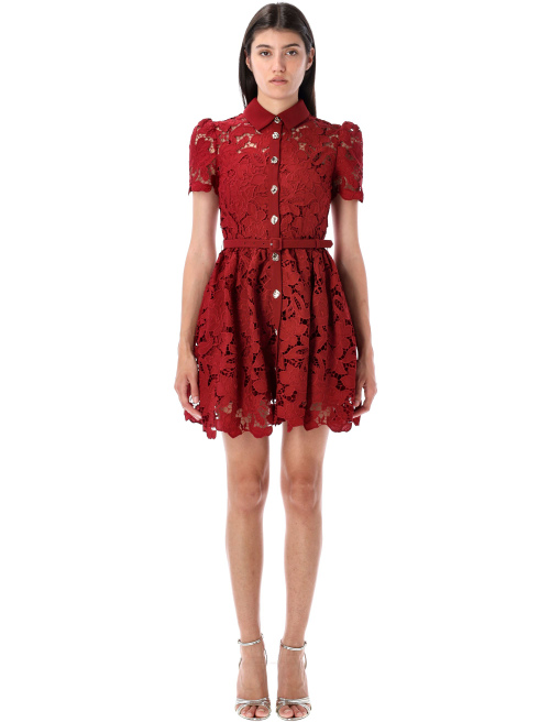 Lace collared mini dress - Mini dress | Spazio Pritelli