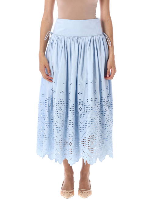 Cotton Broderie midi skirt - Midi skirt | Spazio Pritelli