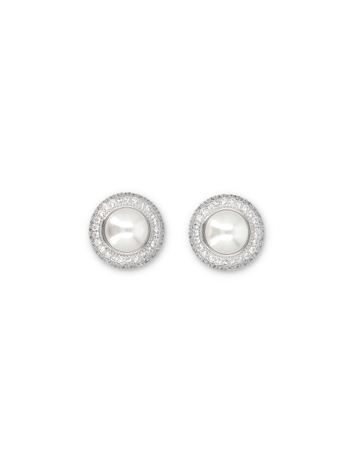 SMALL CRYSTAL PEARL EARRINGS - Earrings | Spazio Pritelli
