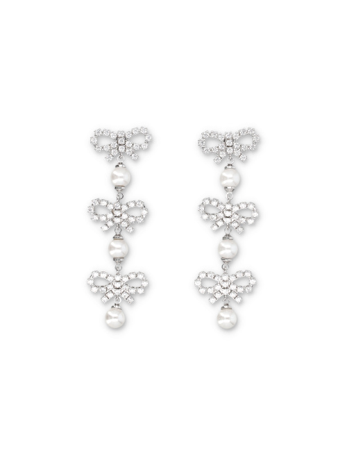 MULTI BOW EARRING + PEARL - Earrings | Spazio Pritelli