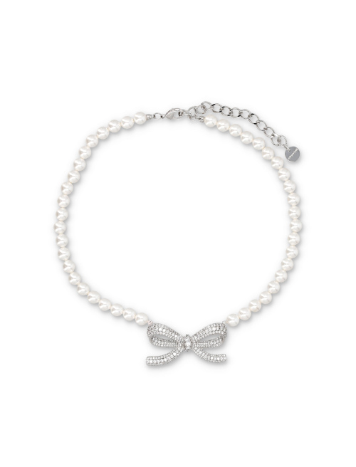 PEARL BOW NECKLACE - Necklace | Spazio Pritelli