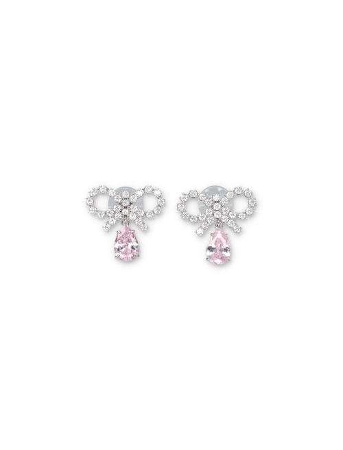 MICRO BOW CRYSTAL EARRING - Earrings | Spazio Pritelli