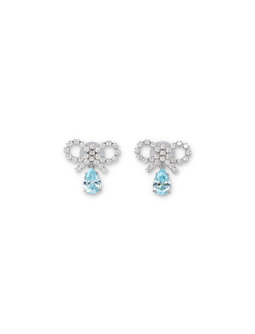 MICRO BOW CRYSTAL EARRING - Earrings | Spazio Pritelli