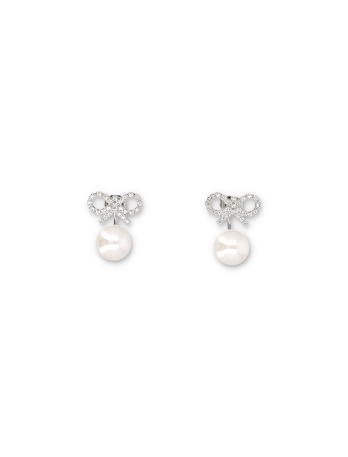 TRIBAL BOW PEARL EARRING - Necklace | Spazio Pritelli