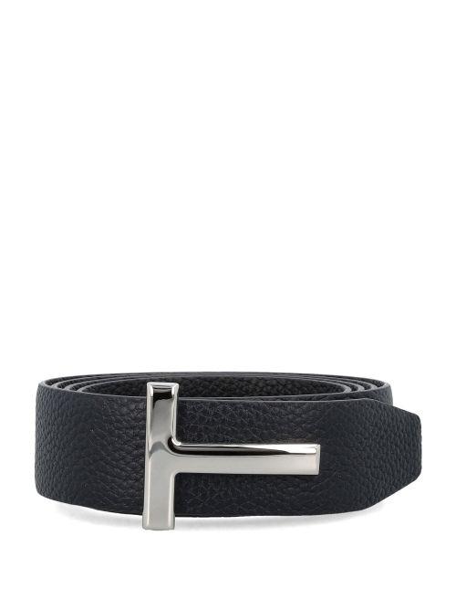 T grainy leather belt - Designers | Spazio Pritelli