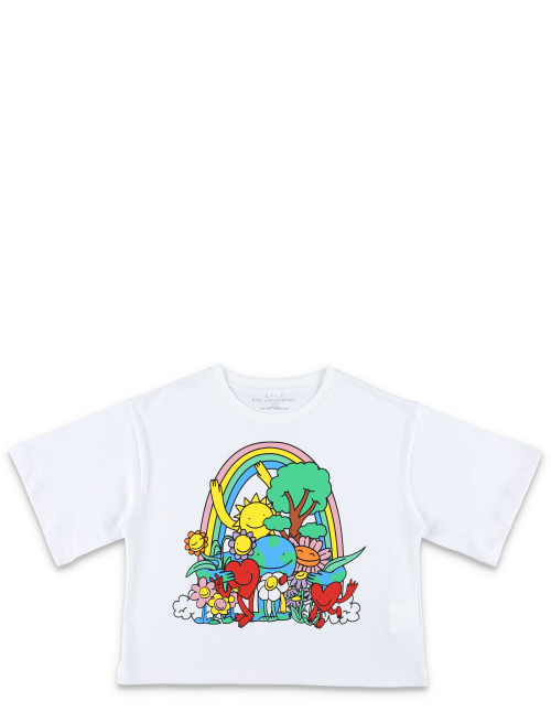 Kid - Earth Friends Graphic cropped t-shirt - Designers | Spazio Pritelli