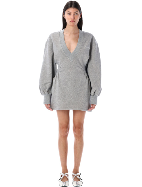FLEECE MINI DRESS V NECK - Mini dress | Spazio Pritelli