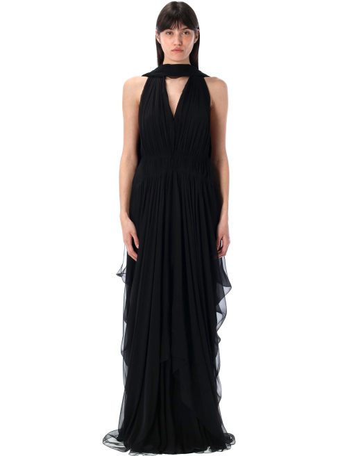 Silk chiffon long dress - Long dress | Spazio Pritelli