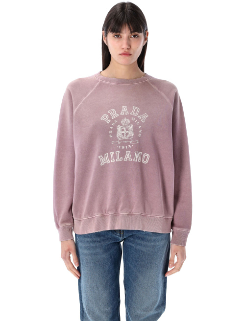 College-style crewneck sweatshirt - Fleece | Spazio Pritelli