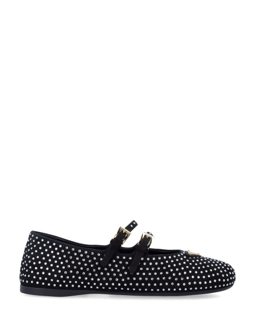 Suede ballerinas with crystals - Designers | Spazio Pritelli