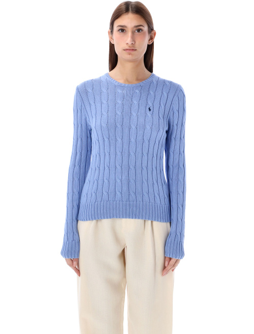 Cable-knit cotton crewneck sweater - Knitwear | Spazio Pritelli
