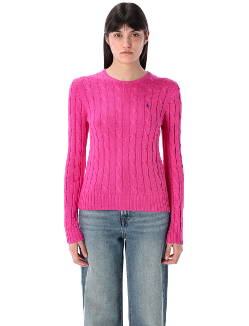 Cable-knit cotton crewneck sweater - Knitwear | Spazio Pritelli
