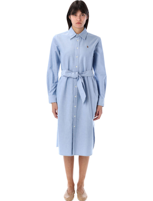 Belted cotton oxford shirtdress - Apparel | Spazio Pritelli