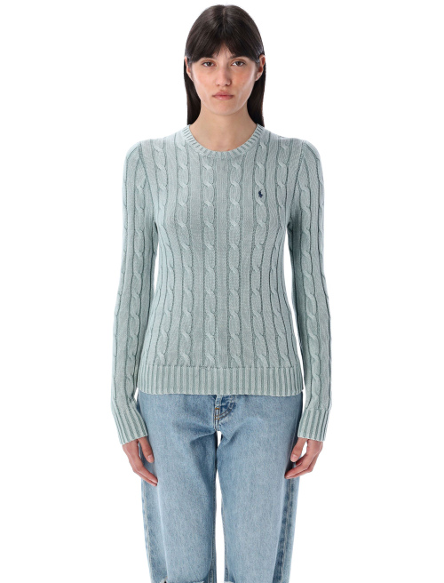 Cable-knit cotton crewneck jumper - Knitwear | Spazio Pritelli