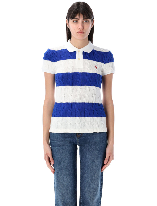 Cable knit striped polo shirt - POLO RALPH LAUREN | Spazio Pritelli