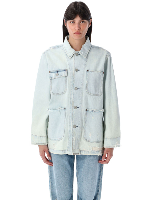 Distressed denim Utility jacket - Outerwear | Spazio Pritelli