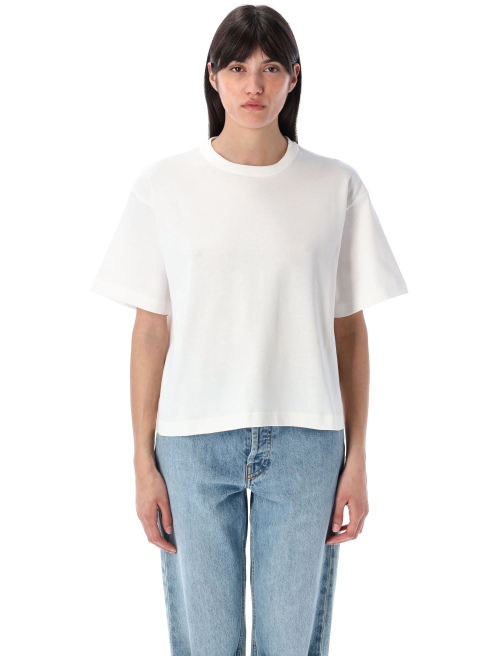 Relaxed crop fit cotton jersey tee - T-shirt | Spazio Pritelli