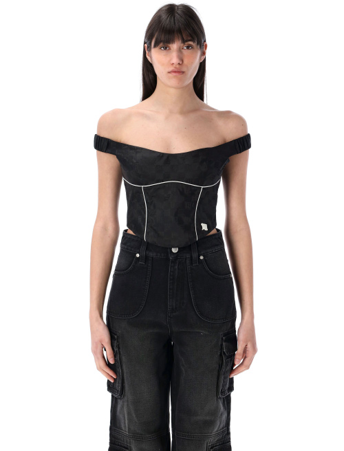 Monogram nylon corset top - Top | Spazio Pritelli