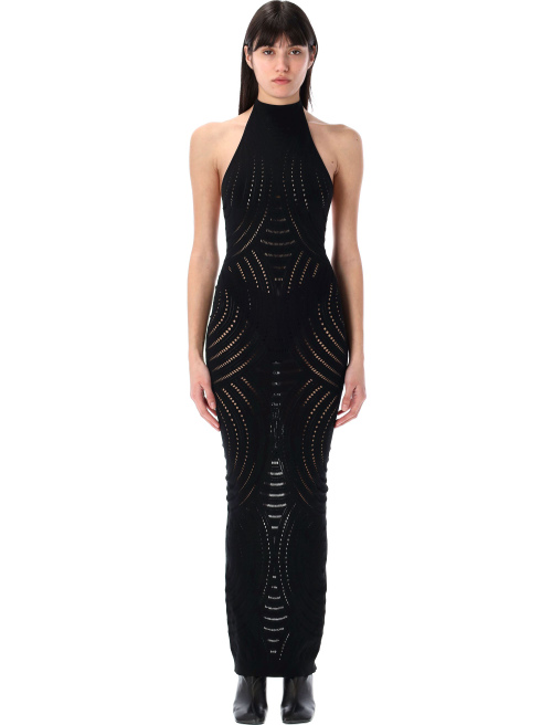 Mesh halterneck long dress - Long dress | Spazio Pritelli