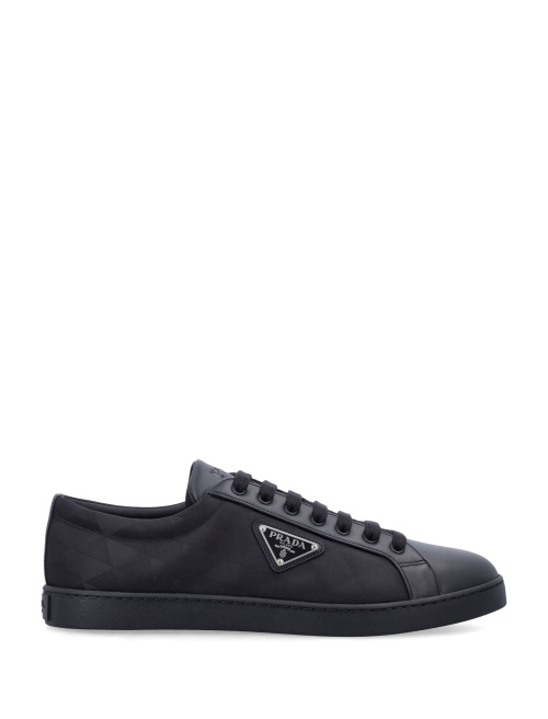 Leather and Re-Nylon sneakers - PRADA | Spazio Pritelli