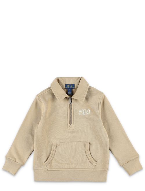 Kid - Logo french terry collared sweatshirt - Girl Apparel | Spazio Pritelli