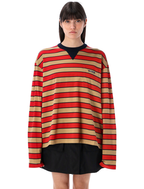 Long-sleeved striped lisle cotton t-shirt - T-shirt | Spazio Pritelli