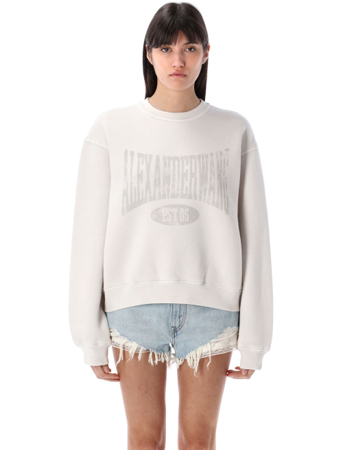 Distressed logo sweatshirt - Fleece | Spazio Pritelli