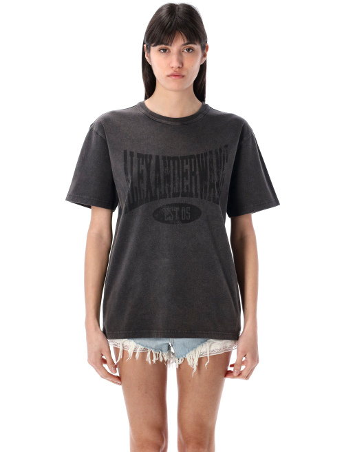 Distressed logo cotton tee - T BY ALEXANDER WANG | Spazio Pritelli