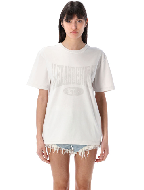 Distressed logo cotton tee - T BY ALEXANDER WANG | Spazio Pritelli