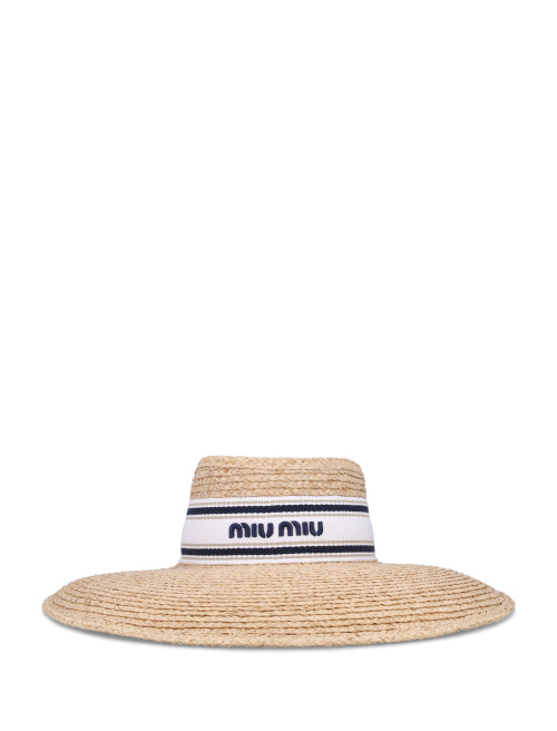 Raffia-effect fabric visor - Hat | Spazio Pritelli