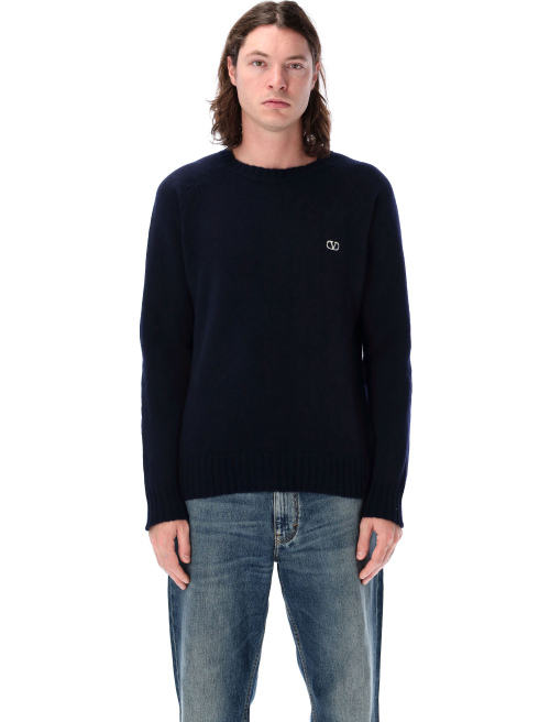 VLogo embroidery sweater - Knitwear | Spazio Pritelli