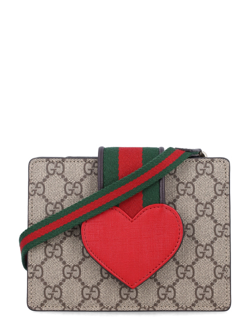 Kid - GG handbag with heart - Designers | Spazio Pritelli
