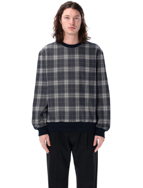 Check cotton blend sweater - Fleece | Spazio Pritelli