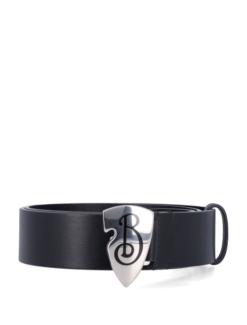 Leather B Shield belt - Belt | Spazio Pritelli
