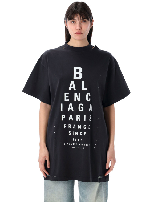 Optical oversized t-shirt - BALENCIAGA | Spazio Pritelli