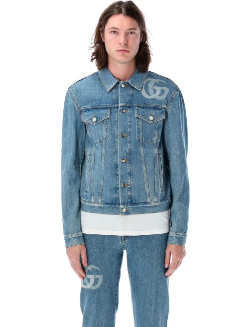 Lasered Double G denim jacket - GUCCI | Spazio Pritelli