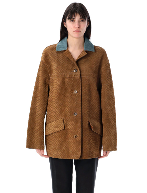 Embossed GG suede jacket - Outerwear | Spazio Pritelli
