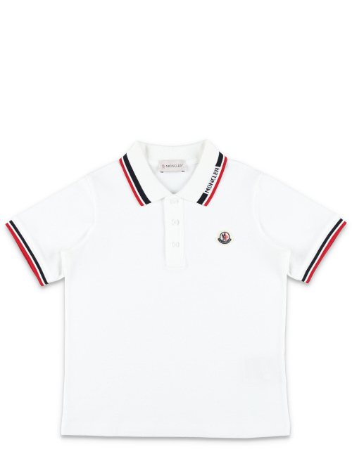 Kid - Tricolour-Trimmed cotton piquet polo shirt - Boy apparel | Spazio Pritelli