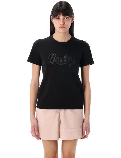 Embroidered calligraphy logo t-shirt - T-shirt | Spazio Pritelli