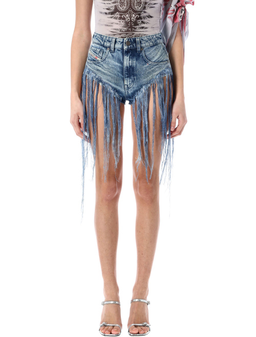 De-Jizz fringed denim shorts - Bermuda | Spazio Pritelli