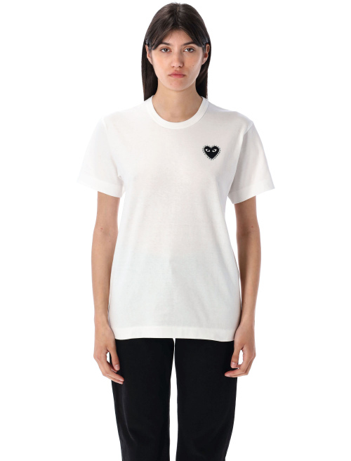Rhinestones heart t-shirt - Short sleeve | Spazio Pritelli