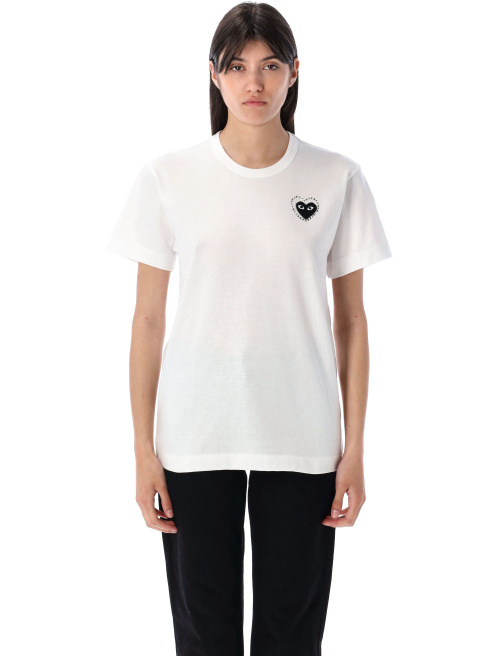 Rhinestones heart t-shirt - Short sleeve | Spazio Pritelli