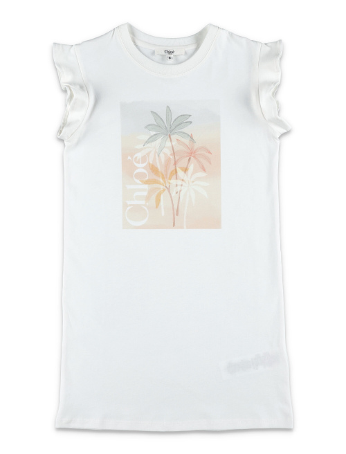 Kid - Palm print t-shirt dress - CHLOÉ | Spazio Pritelli