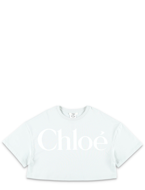 Kid - Cropped logo t-shirt - CHLOÉ | Spazio Pritelli